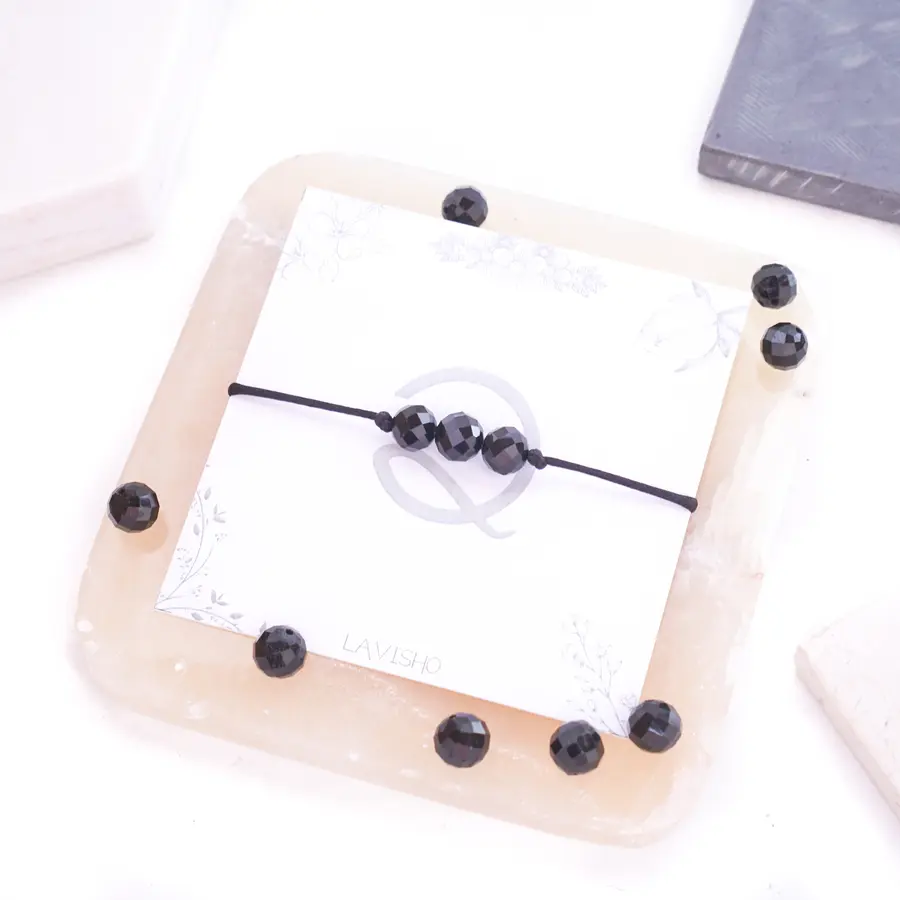 Gelang Pria Wanita Couple Premium Lavisho Gaia Black Simple bracelet