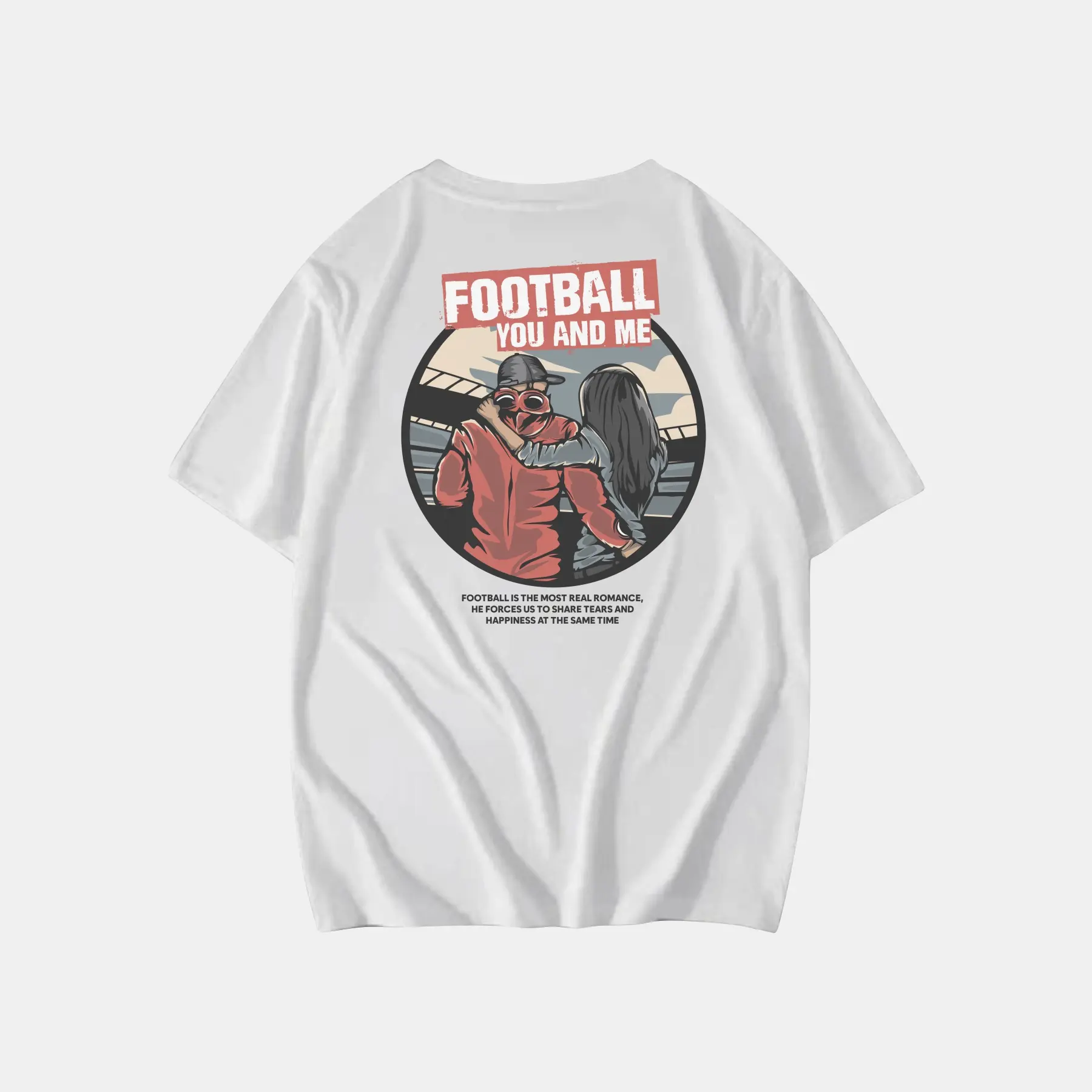 Kaos Distro Casual Romantic Football vol.02/Kaos Casual football Katun Hitam