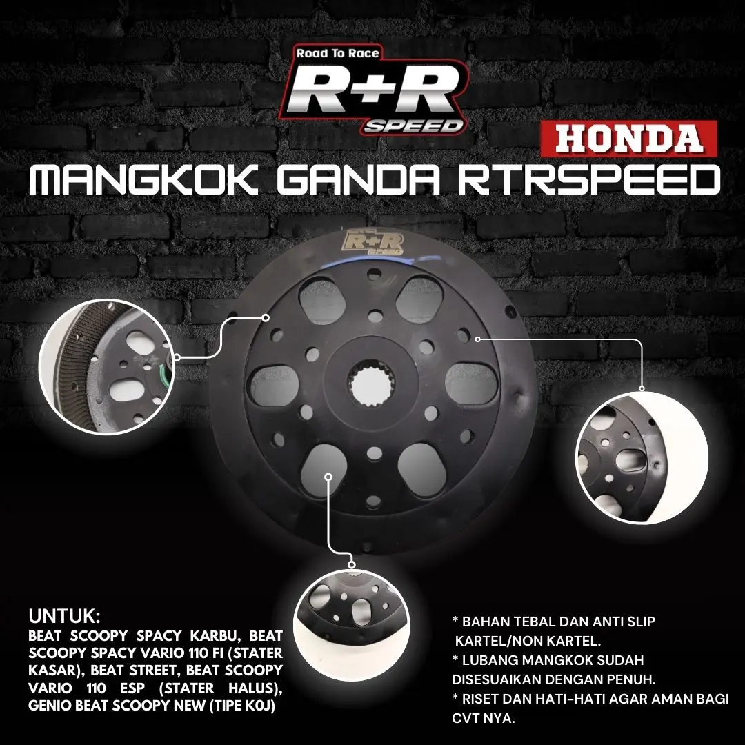 MANGKOK GANDA RTRSPEED BEAT KARBU, SCOOPY KARBU, SPACY KARBU