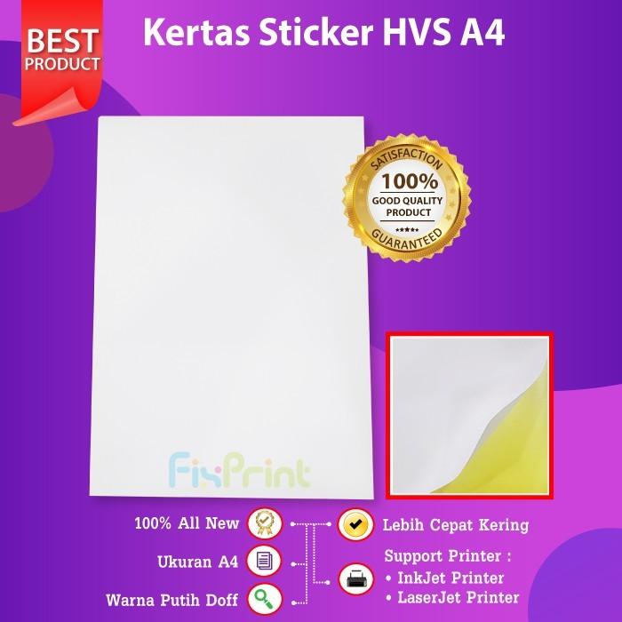 Kertas Stiker HVS A4 Paper Sticker HVS A4 Doff Matte Premium - Shop ...