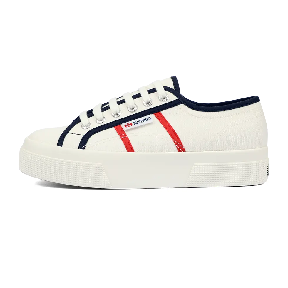 Superga 2740 Colour blocking White Avorio Blue Navy Red