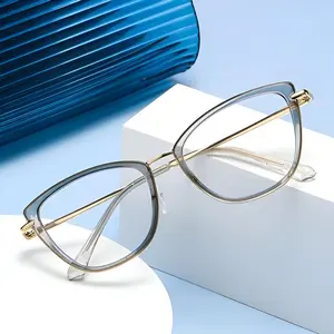 {BELI 1  PCS KACAMATA MINUS GRATIS 1 KACAMATA NORMAL}}Frame Kacamata Luxury Cat Eye glasses Keysha 95290 Kacamata Trendy Myopia Wanita Anti Radiadi Komputer Lensa Blueray Photocromic Bluecromic Eyewear Hitam Pink Titanium kacamata cateye Baby Plastik