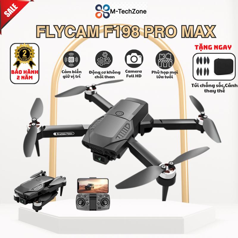 Flycam F198 Pro Max - Drone Chuyên Nghiệp Chụp Ảnh Dành Cho Người Mới Tập CHơi Tập Bay Quay Phim Nét Nhào Lộn 360 Độ - Phụ Kiện