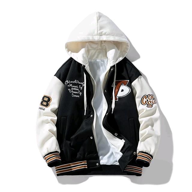 Jaket Varsity Kupluk Anak Baseball Laki Laki Perempuan Motif Sablon INISIAL TD LOGO Bisa Custom Umur 1-16 Tahun TK SD SMP Size 2 4 6 8 10 12 14 16 18 Jacket Sweater Unisex Cewek Cowok Model Kekinian Terbaru Bahan Fleece Premium Tebal Nyaman Dipakai 2