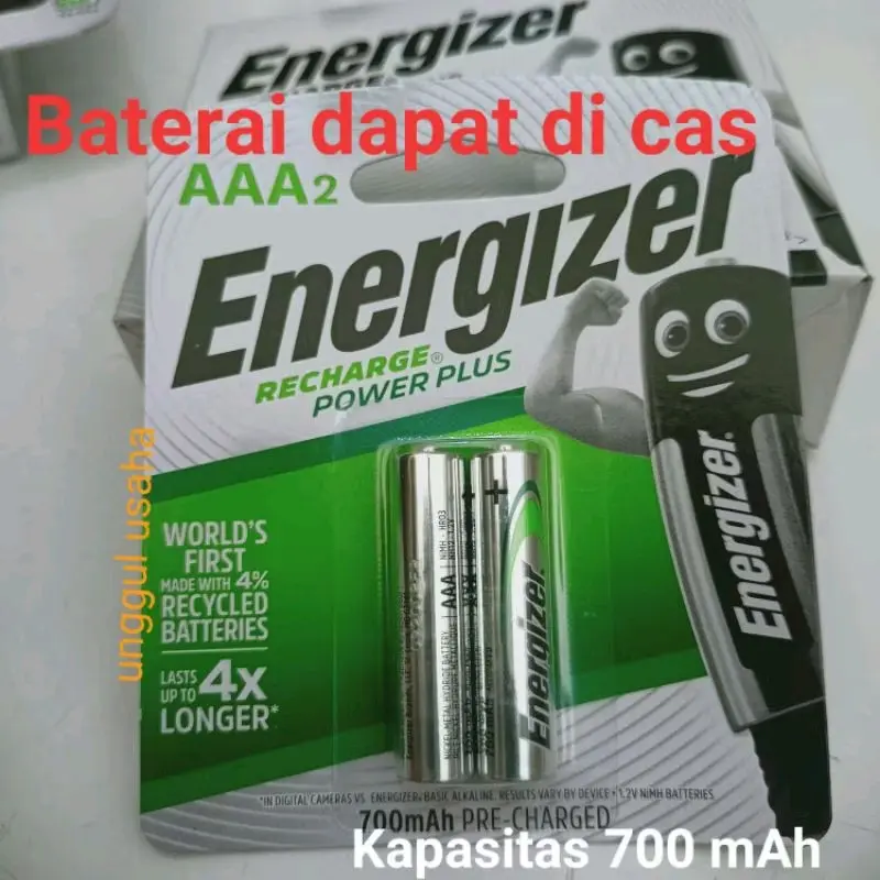 Baterai Energizer Rechargeable / Baterai Cas / Baterai isi ulang  AAA 700 mAh ORI Made in JAPAN 0