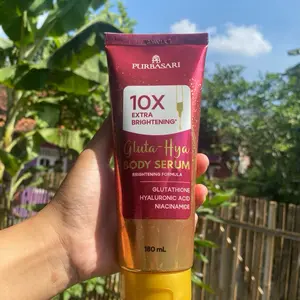 Purbasari Gluta-Hya Body Serum 180ml 10X Extra Brightening Formula dengan Glutathione Asam Hialuronat dan Niacinamide