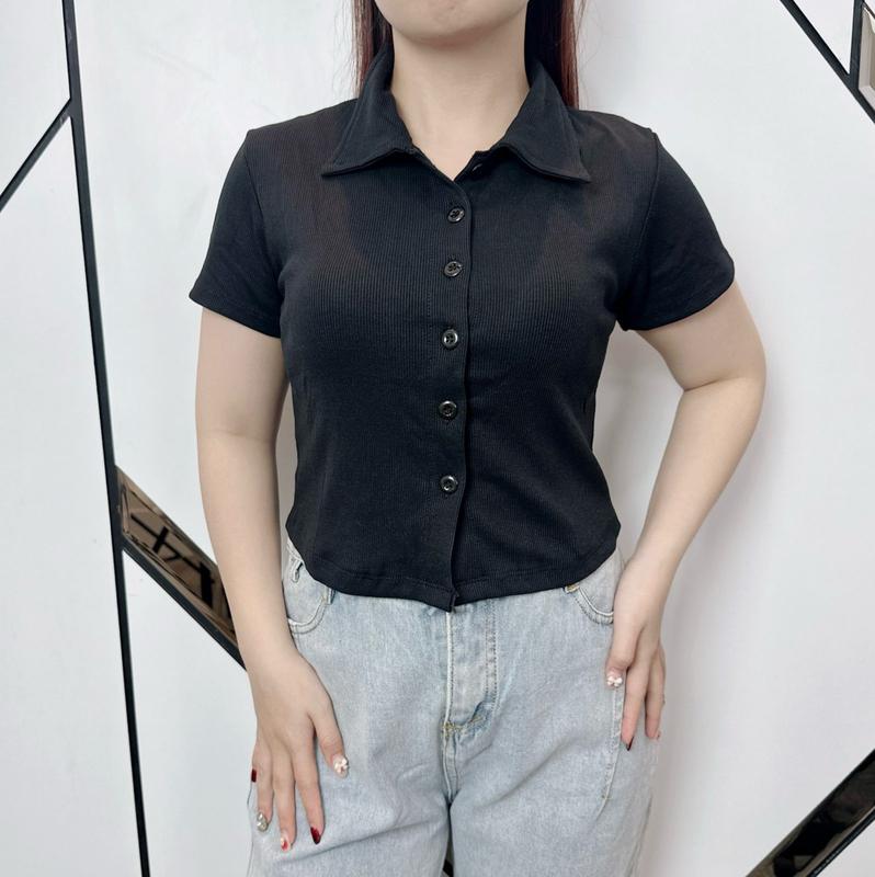 Annora Top I Atasan Knit Wanita Berkerah Lengan Pendek 1