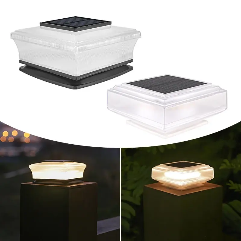 lampu solar Lampu Taman Tenaga Surya Lampu pos baterai surya Remote Sensor Light LED Anti Air IP67 5