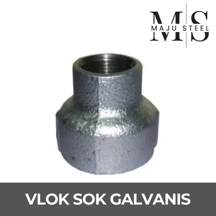 V Sock Besi Galvanis 3/4" x 1/2" - Reducer Vlok Sok Socket Drat Inch 0