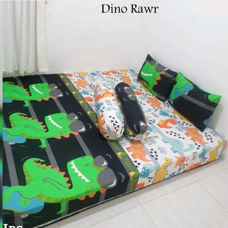 COD sprei saja ANTI GESER DOUBLE KARET homemade tanpa sarung bantal guling motif karakter kartun anak lucu ukuran 120*200 8