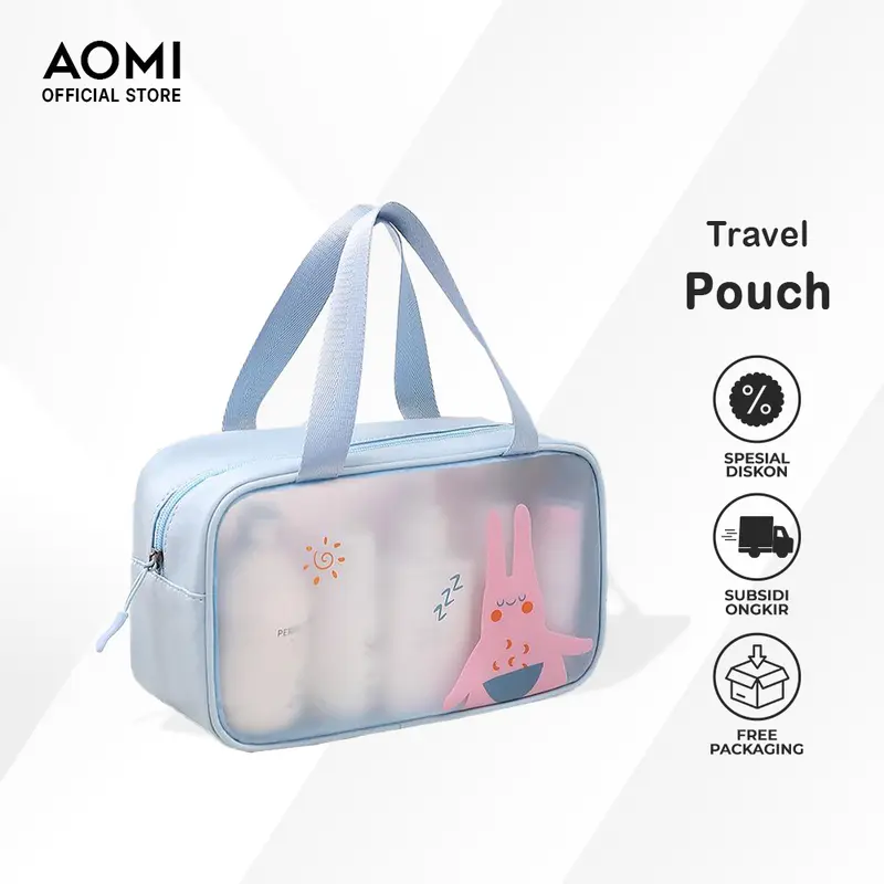 AOMIKOPER Pouch Make-Up Travel Transparan Waterproof 91026 - 90127 - 91028 0