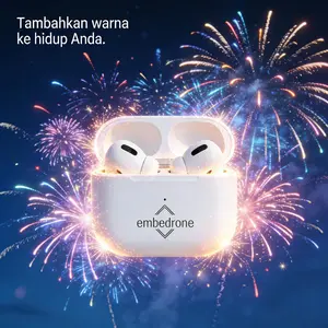 2026 EMBEDRONE Headset Bluetooth TWS Putih Untuk Perjalanan Liburan, AI Terjemahan Lebih Dari 140 Bahasa Negara Real Time,Anti Bising Redaman Suara, BT5.4 Koneksi Stabil, Baterai Tahan Lama Anti Air, Cocok Perjalanan Luar Negeri Naik Pesawat Hiking Pantai