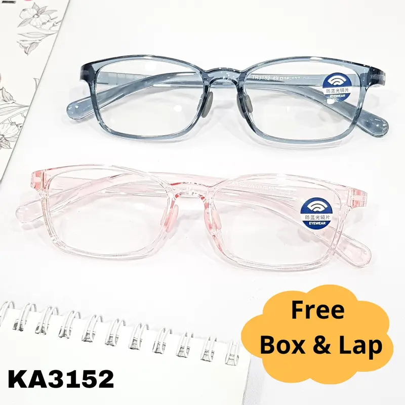 Kacamata Anak Anti Radiasi Blue Ray Elastik TR90 Frame Kacamata Komputer Anti Silau Sinar Matahari [[KA3152] 2
