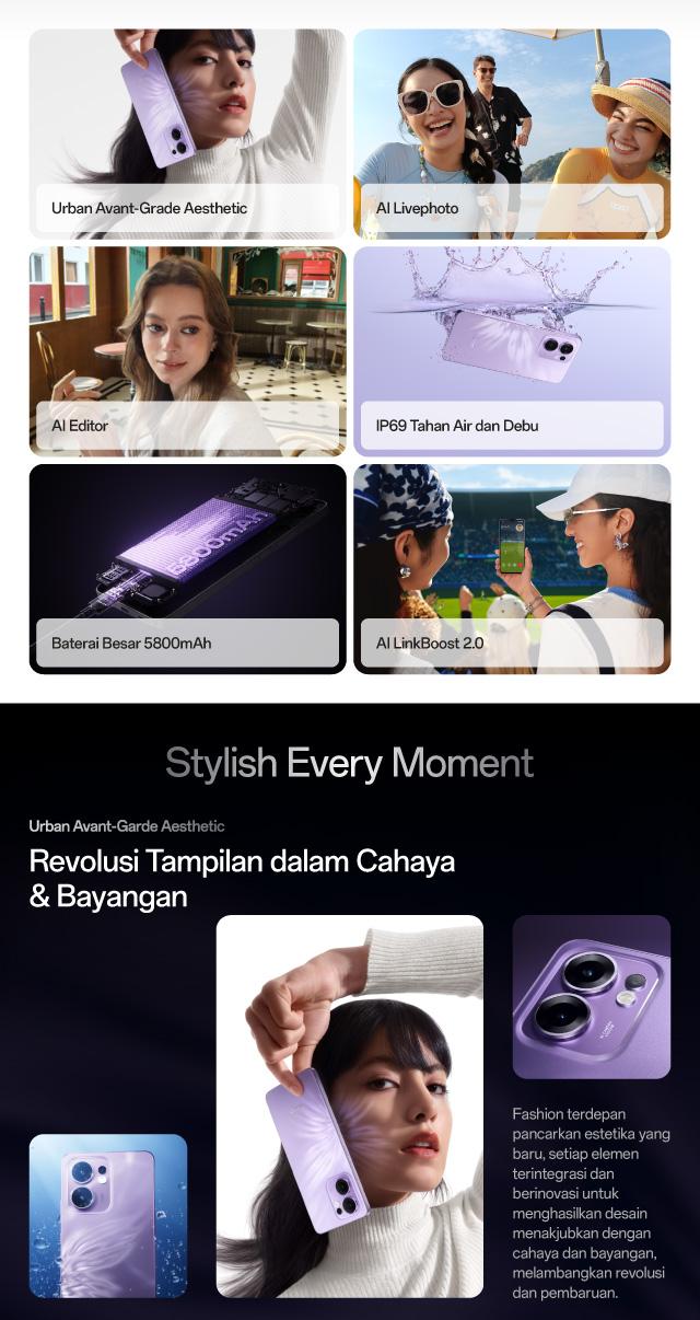 OPPO Reno13 F 5G 8GB/256GB & 12GB/256GB Smartphone [AI Livephoto, IP69 Water Resistance, 45W SUPERVOOC]