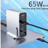 Gambar HEPU Desktop Charger Fast Station HP-308 140W HEPU PPS QC 4.0+ PD 3.0 AFC SCP dengan Proteksi Over Voltage dan Over Temperatur untuk HP Android iPhone Tablet Laptop dari Hepu Store Kota Administrasi Jakarta Pusat 3 Tokopedia