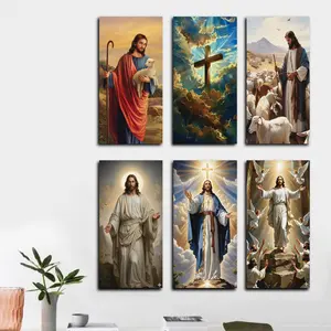 6 pcs Hiasan dinding Kristen Tuhan Yesus Untuk dekorasi Rumah Ibadah berdoa Bunda Maria