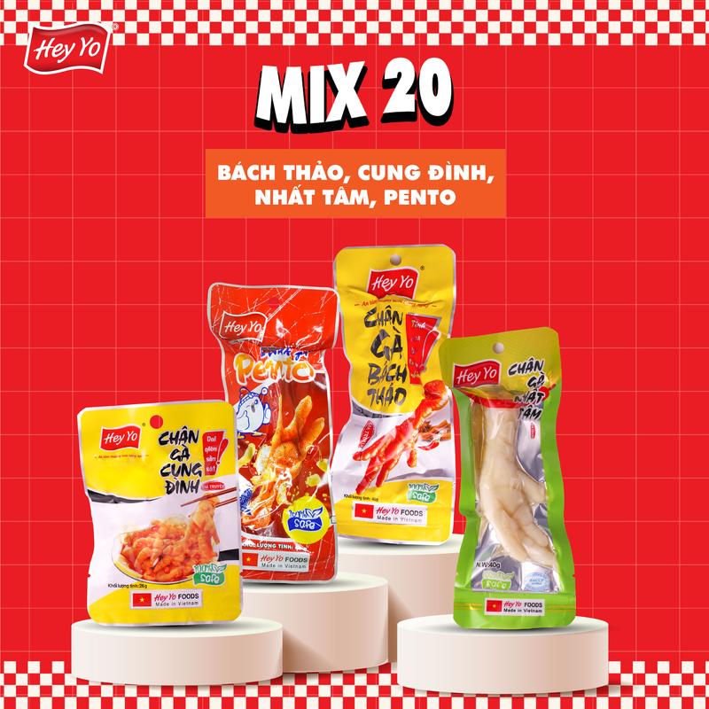 [ Quà tặng trong Live ] Combo 20 chân gà cay Hey Yo chân gà siêu cay, chân gà ít cay, chân gà rút xương Hàng Việt Nam Ăn Vặt Thơm ngon chất lượng