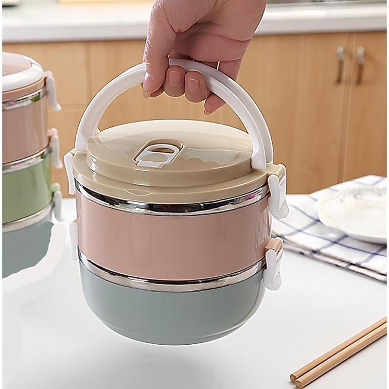 Cà mèn 2 ngăn giữ nhiệt lõi inox. Hộp đựng cơm giữ nhiệt 2 ngăn