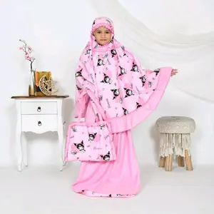 Mukena anak motif kuromi Mukena set atasan dan bawahan kombinasi untuk umur 7 8 9 10 11 12 tahun Mukena  buat lebaran