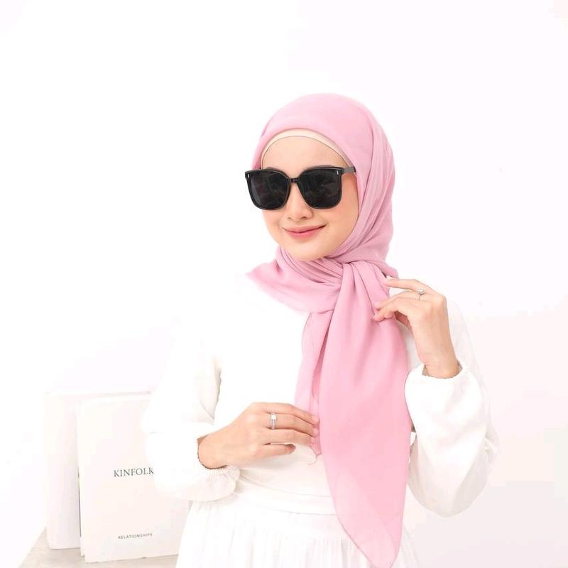 Kerudung Wanita Segiempat Bella Square Premium - Basic, Muslim Nyaman 4