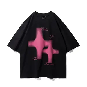 Based On Money - Baju Kaos Boxy Fit Oversize Distro Pria Wanita Black Echoes Tee Cotton Combed Print