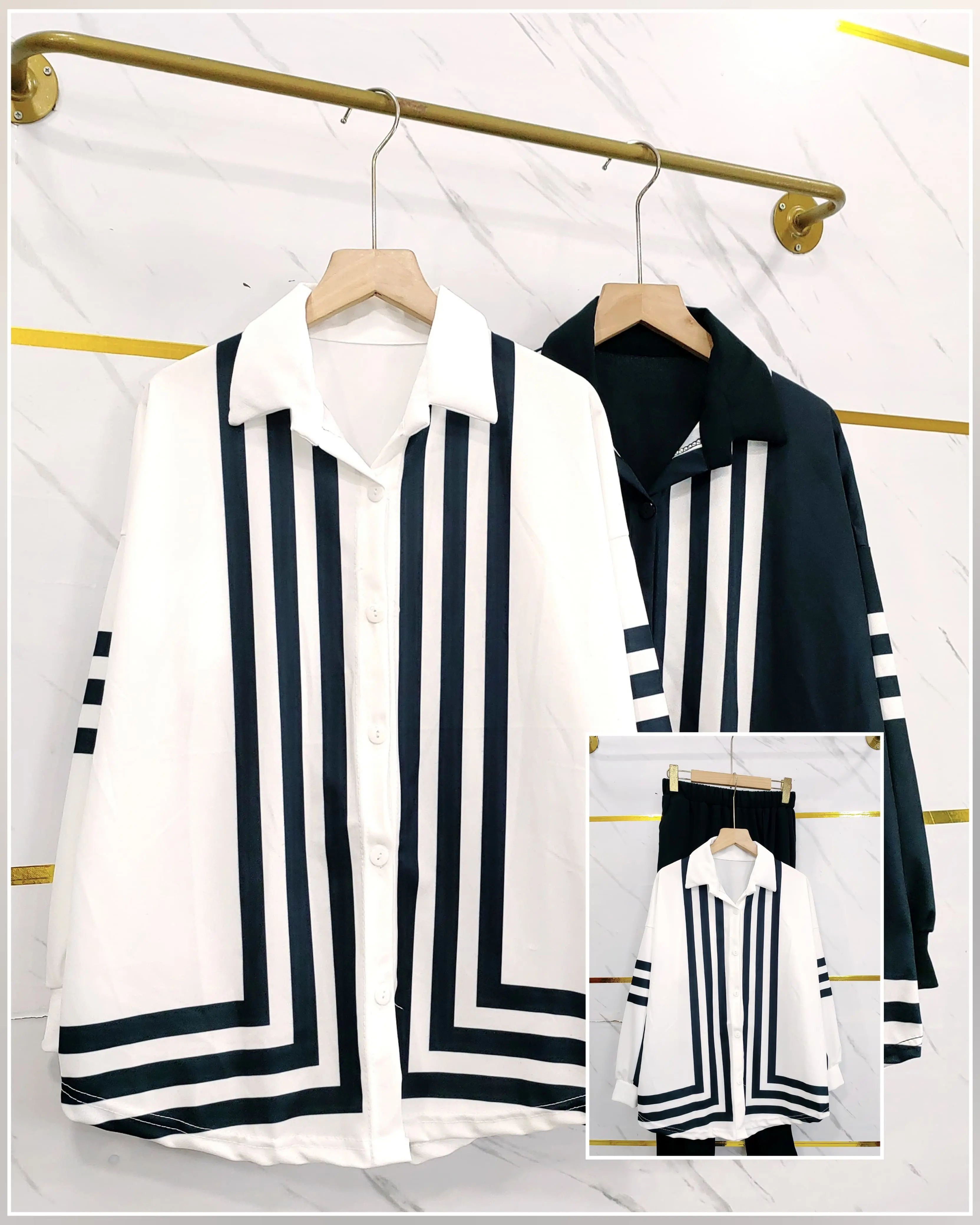 TOS 427-setelan oneset wanita dewasa - set salur & celana cutbray #setelan baju celana wanita panjang dewasa remaja oversize #tiktokshop #outfit #oneset #cucigudang Lengan  Setelan Kulot  Atasan Motif Rayon Katun Bunga Setrip