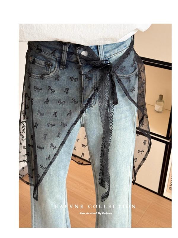 Product Introduction of Featuring A Niche Design with Lace Up, Instagram Blogger's Personalized Lace Layering, Layering, and Layered Gauze Skirt Paired with An Apron Skir 12