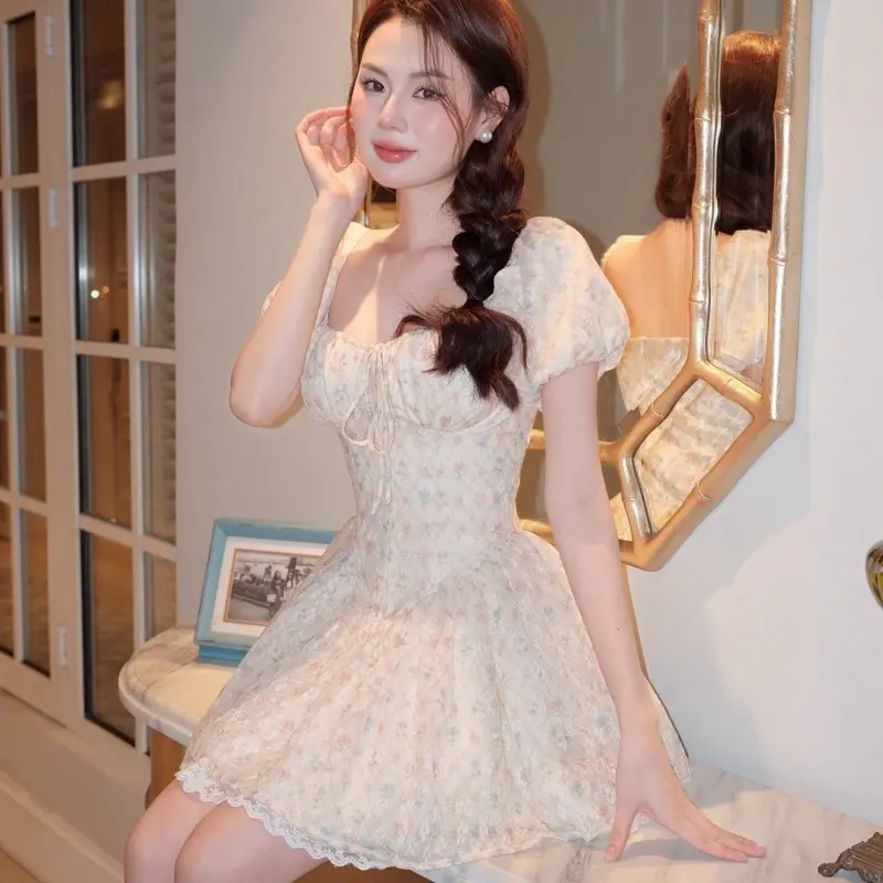 Váy Molly - Váy thiết kế Sassysis tùng phồng hoa trơn 2