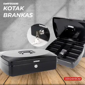 Kotak Brankas Uang Perhiasan Cash Safebox Key Lock 33x24x9cm
