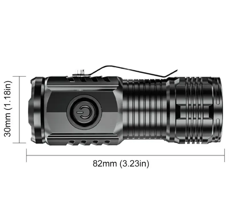 LED Senter Super Terang XHP100 10000 Lumens Jarak Jauh Waterproof High Power Flashlight 6