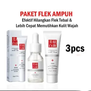 FUYAN Whitening SET 3in1 Paket Skincare Face Wash,Serum dan Cream Whitening Mencerahkan Kulit Kusam