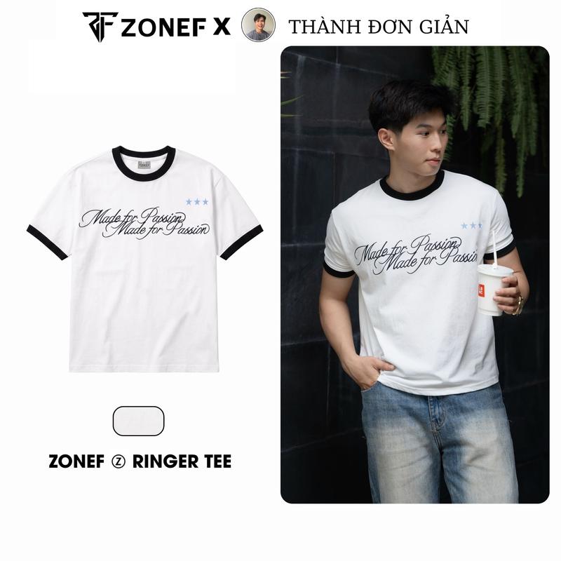 Áo Thun Ringer Tee In Hình Form Cleanfit by Zonef, Áo Thun Nam Nữ Unisex Vải…