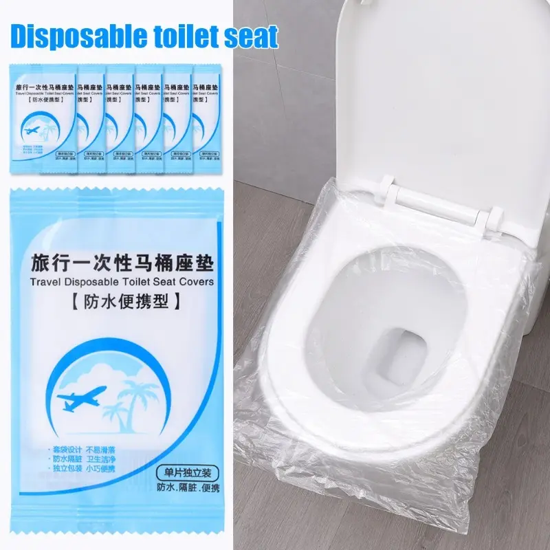 5/10/20PCS Travel Disposable Paper Toilet Seat Cover Protector for Camping Travel Bathroom Accessory Toilet Mat Biodegradable Pad Cushion