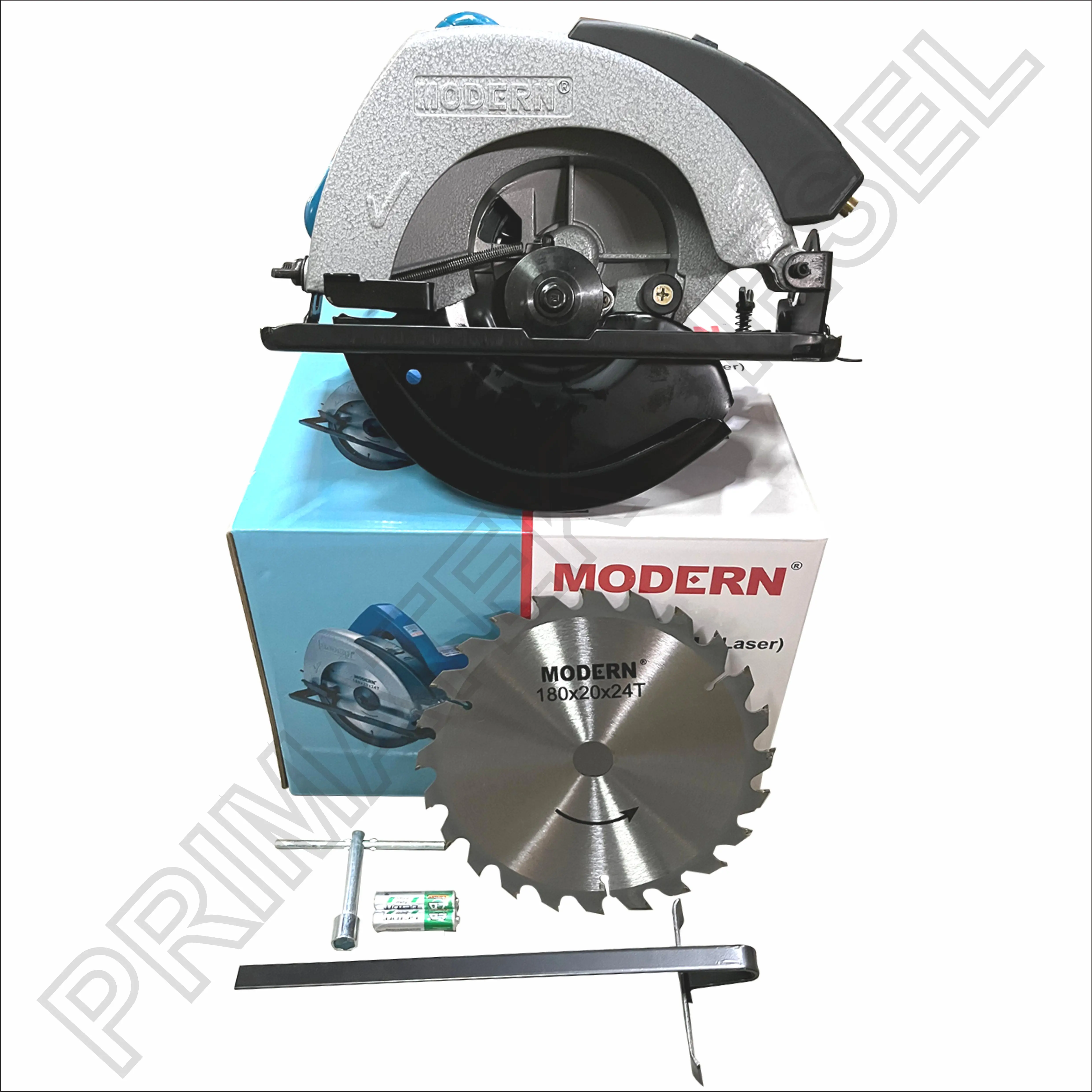 (MODERN M-2600L) Mesin Circular Saw M2600L MODERN Circle Laser Gergaji Potong 7" 700 Watt / Mesin Gergaji Kayu Laser Listrik 7 Inch 700W M 2600L MODERN M 2600 L MODERN