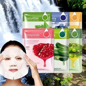 15 Pcs RANDOM Masker Wajah HCANA Face Sheet Mask / Masker Muka HCANA Facial Sheet Mask / Masker Wajah Organik Pemutih dan Glowing / Masker Komedo Masker Organik Anti Komedo dan Jerawat Korea Murah Skincare HCANA  Pria Wanita