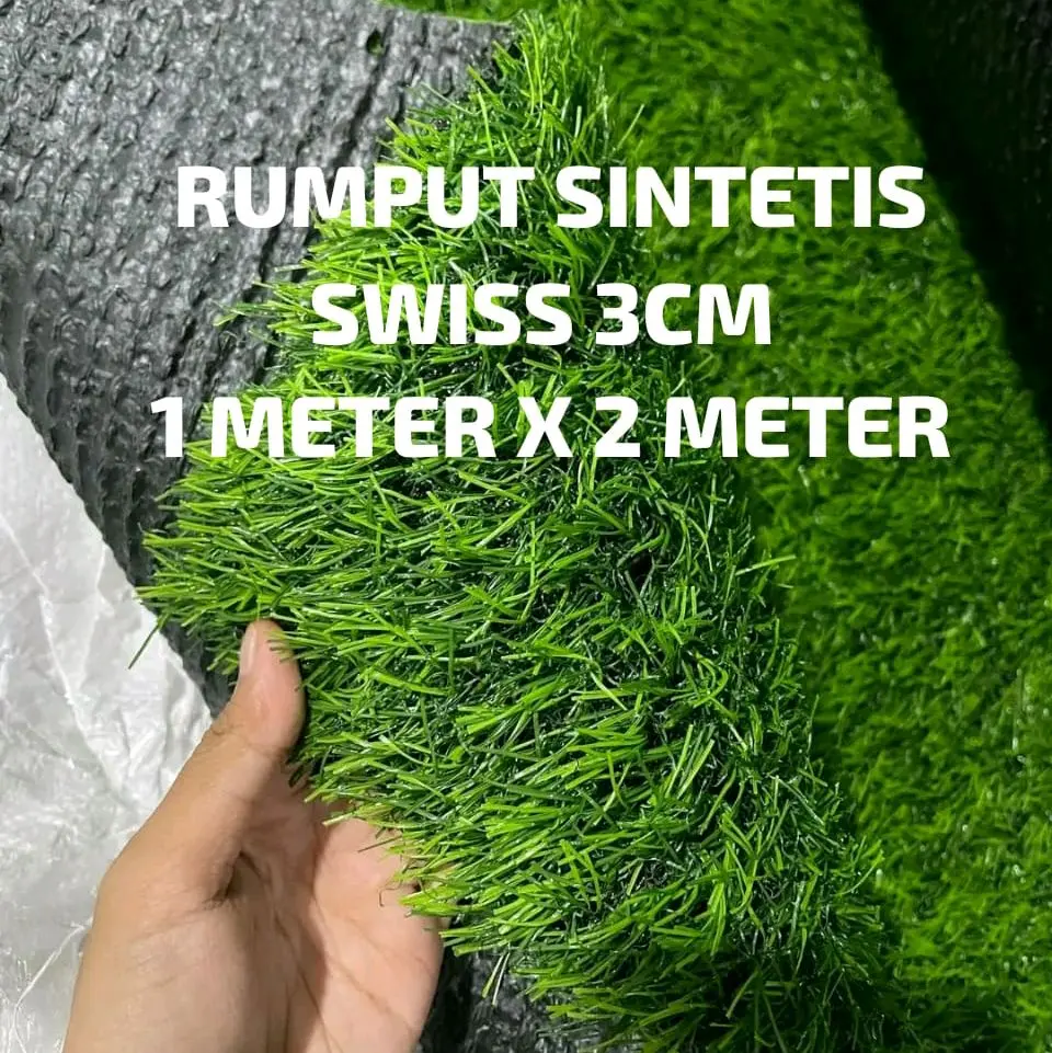 Rumput Sintetis Swiss Premium 3cm 1 meter X 2 meter / rumput sintetis outdoor / indoor
