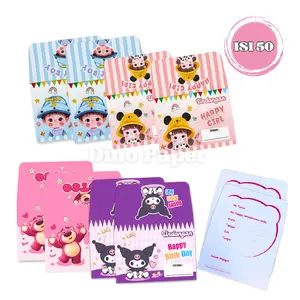 BUNDLING 50 / 30 Kartu Undangan Ulang Tahun Anak Karakter | Invitation Card Kartu