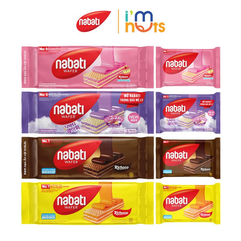 Combo 5 Gói Bánh Xốp Nhân Kem Nabati Đủ Vị Gói 50g Và 110g