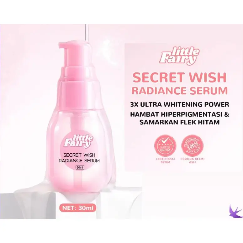 COD BPOM LITTLE FAIRY Secret Wish Radiance Serum  Brightening Essence 30mI Hitam Wajah Mencerahkan