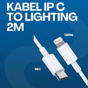 Kabel Charger for IP Type USB C to Lightning 2M Fast Charging Adapter Cable