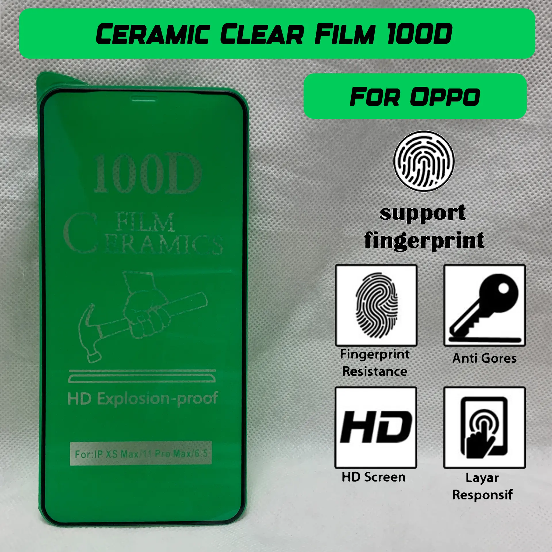 Ceramic Clear Bening For Oppo Series Pelindung Layar HP Cover Layar Anti Gores Lentur
