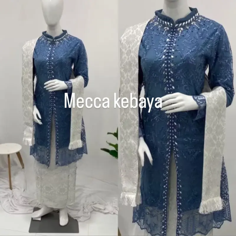 set kebaya tille payet aminah / kebaya busui / kebaya wisuda / kebaya modern / setelan tunik selendang / tunik lamaran / tunik hajatan Lilit Bawahan Dress kebaya  busui 0