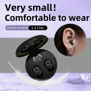 SK31 Mini nirkabel Bluetooth headset daya digital tidur pakai Earbuds panggilan HD pengurangan kebisingan headphone Type-C  telinga cangkir