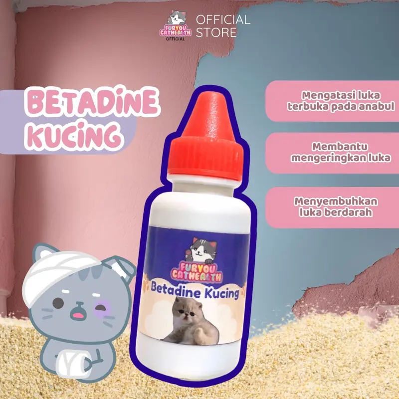 Betadine Kucing Pengobatan Luka Terbuka 0