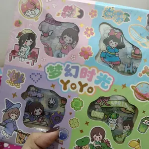Stiker Motif Kartun Korea Lucu Anti Air Dekorasi Handbook Scrapbook DIY JM