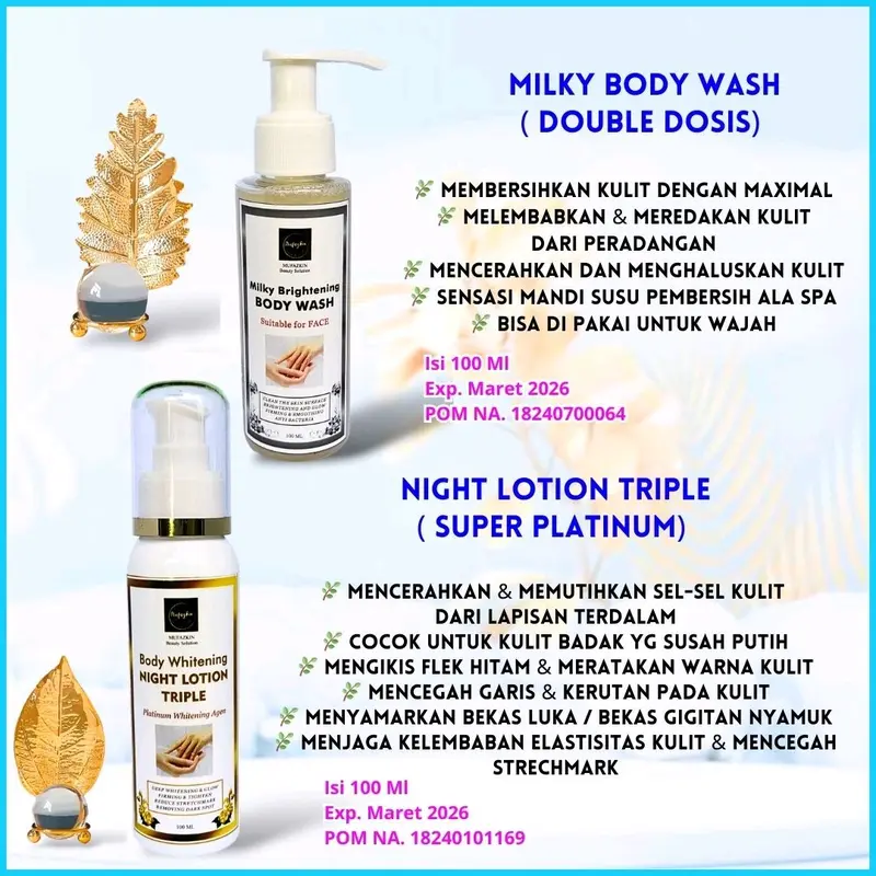 MUFAZKIN ORIGINAL BPOM HANDBODY PEMUTIH BADAN SUPER PREMIUM HB WHITENING BOOSTER 6
