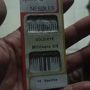 JARUM JAHIT TANGAN REGAL GOLD EYE MILINERS REGAL 1/5 ISI 12 NEEDLES
