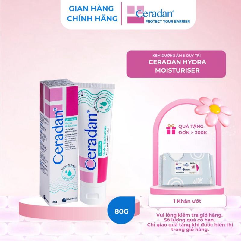 (Date xa: T1/2028) Kem dưỡng ẩm Ceradan Hydra Moisturiser phục hồi da 80g