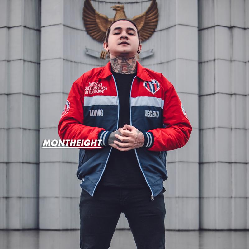 Jaket Nascar Racing 3D Mon X Bgsr - Bahan Taslan WP, Zipper Resleting, Saku Dalam & Daleman Jaket Di Lapis Quilting - Wanita, Pria Dewasa Bomber Casual Tebal Distro Waterproof Keren Motor Parasut Hitam Cowok Parka Santai 3