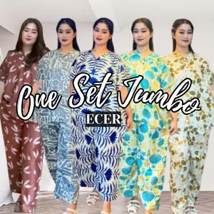 NS - LONG ONE SET JUMBO KANCING BUSUI FRIENDLY WANITA RAYON JUMBO